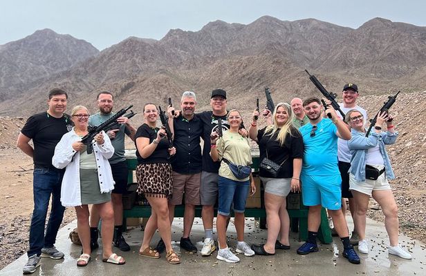 Las Vegas Outdoor Machine Gun and Rifle Shooting with Pickup