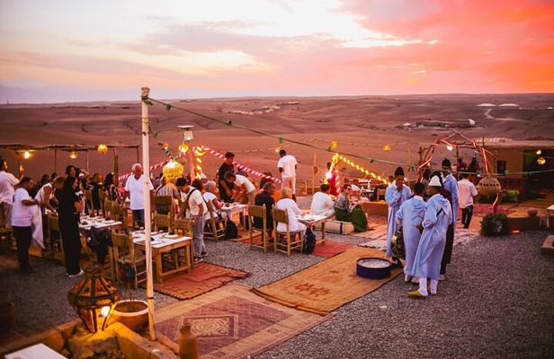 Discover Agafay Sunset Experience: Quad, Camel Ride & Dinner Show