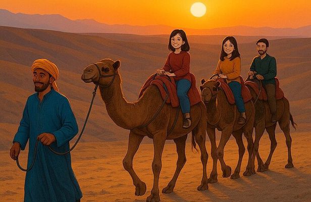 Marrakech:Sunset Agafay Desert with Camel Ride and Dinner Show