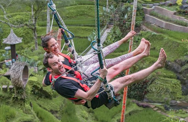Half Day Ubud Tour with Zipline, Rice Terrace and Monkey Forest