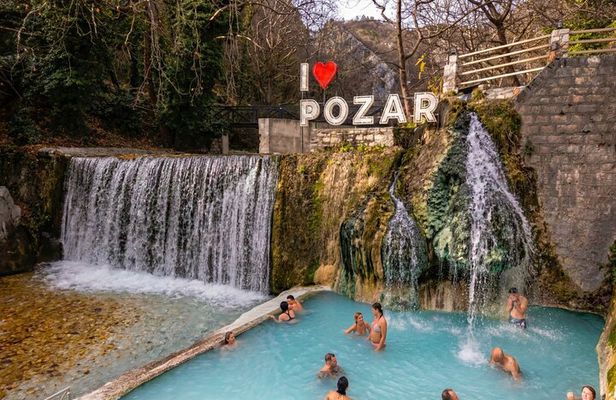 Pozar Baths to Edessa Waterfalls Shared Tour by Minivan
