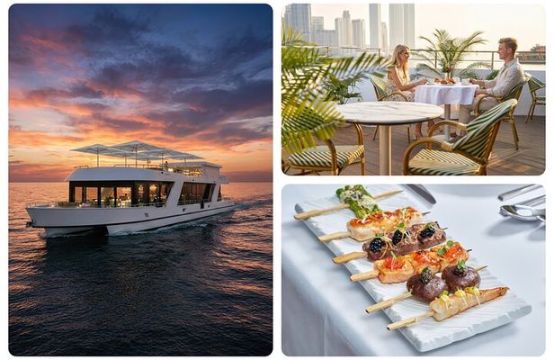 Dubai’s Best Dinner Cruise- Noble: Michelin Chef Menu & Live Show