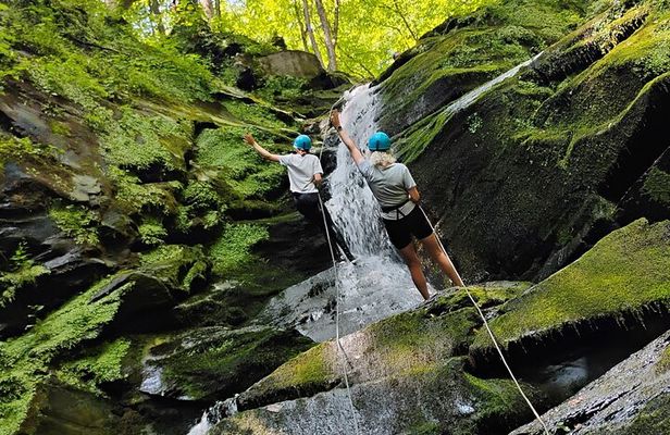 Waterfall Rappelling in Bear Creek PA