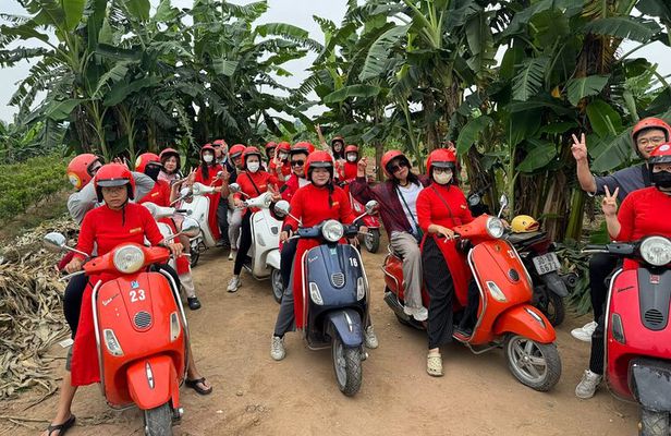 Hanoi Vespa Countryside Tour With Female Ao Dai Riders Half Day