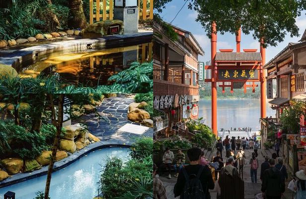 Chongqing Ciqikou Ancient Town and Hot Spring Taxi Tour