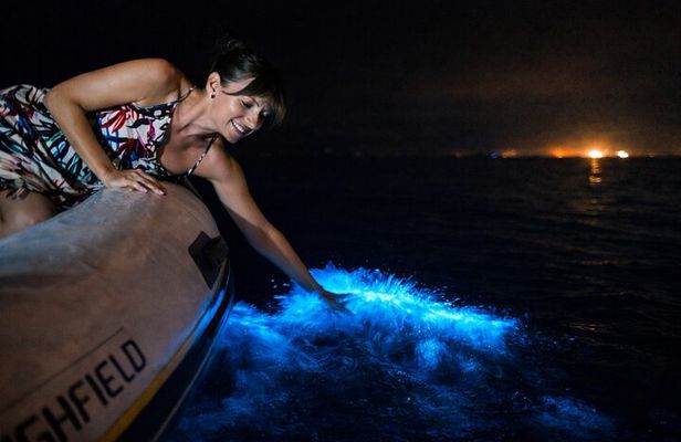 Sunset Boat Tour & Bioluminescence Adventure at Los Arcos Islands
