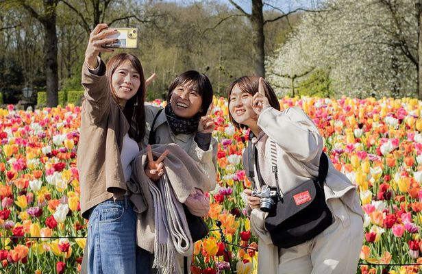 Amsterdam Airport: Tour to Keukenhof incl. Ticket & Flex Return