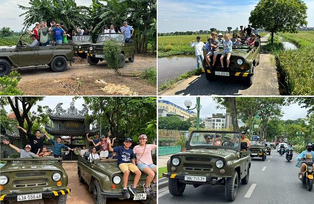 Hanoi Jeep City Highlight, Backstreet, Train Street, Countryside