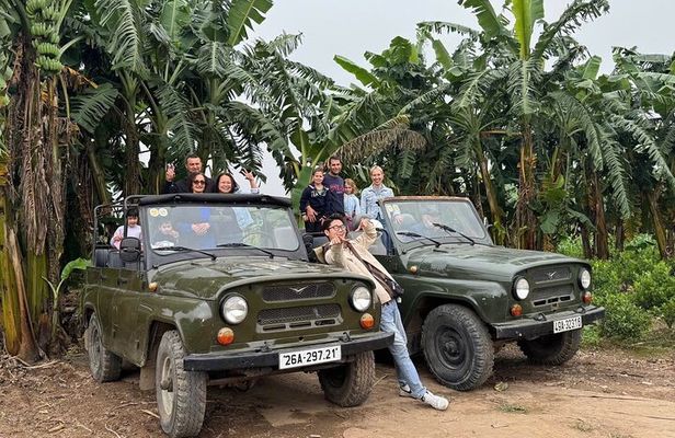 Hanoi Jeep Tour Backstreets Train Street and Local Life