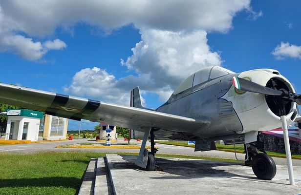 Historical Island Walking Tour WWII Aircraft to Mayan Pyramid