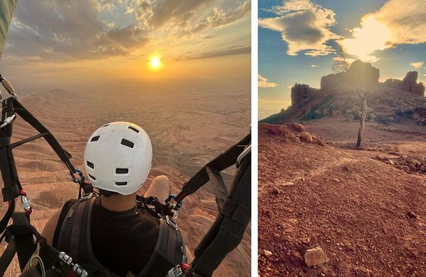 Tandem Paragliding Adventure Over Desert Mountains
