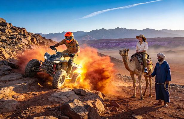 Agafay Desert Sunset from Marrakech: Quad, Camel & Dinner Show