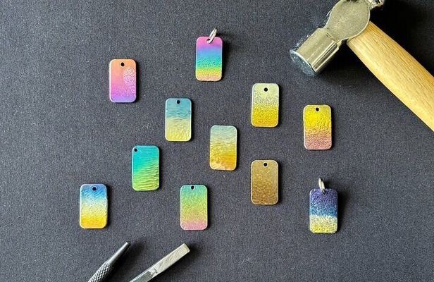 Titanium Art Workshop in Hammered Textures and Iridescent Colors