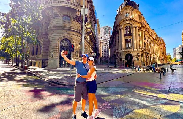 Santiago Half-Day Walking Tour with Hotel Pick up & Food Sample