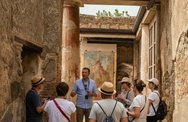 Pompeii Ruins: Guided Tour with Round-Trip Shuttle from Naples