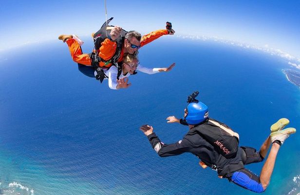 Tandem Skydiving Over the Mediterranean Sea in Side Manavgat