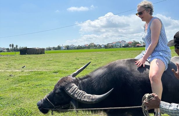 Hoi An E car: Duck leader-buffalo ridding-farm experience-Boat