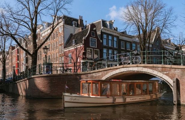 Amsterdam 2 Hour Small-Group Canal Cruise with Dutch Snacks & Bar