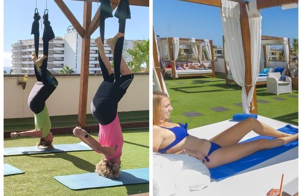 Aerial Yoga with Daybed and Drink