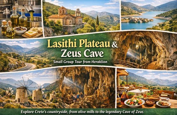 Lasithi Plateau, Zeus Cave, Olive Mill and many more Attractions
