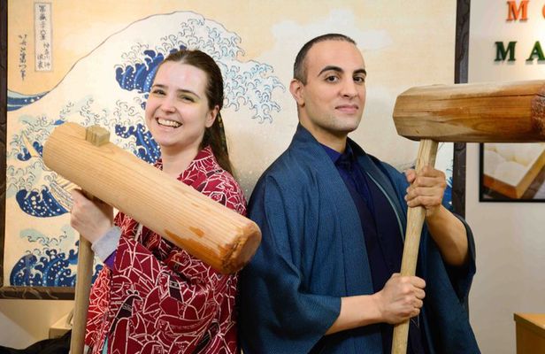 Japanese Mochi Pounding Experience in Asakusa, Tokyo