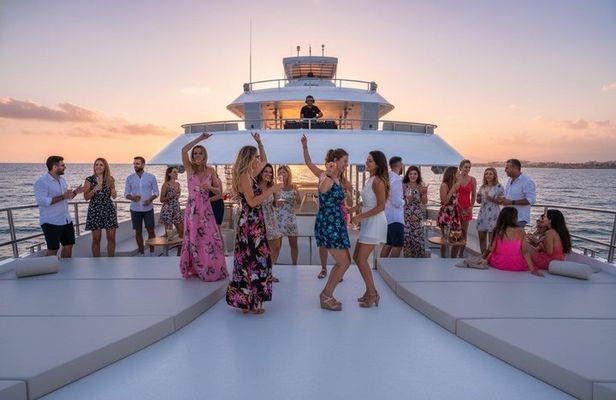 Luxury 100ft Catamaran Sunset Dinner and Entertainment Cruise