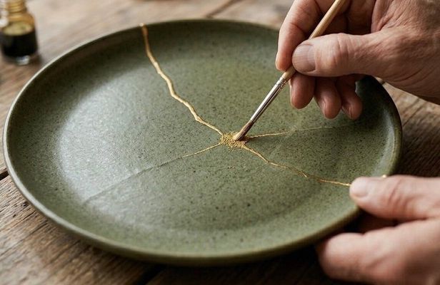 Kyoto Traditional Kintsugi Repair Experience in Nakagyo