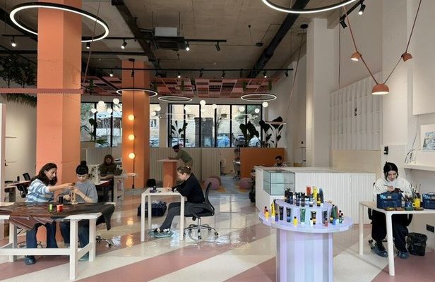 Cosmo Open Workshop in Tbilisi. Leather Wallet sewing Masterclass