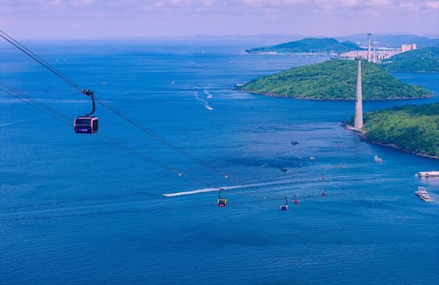 Phu Quoc Cable Car Water Park and Kiss Bridge Tour with Lunch