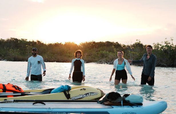 Bacalar Sunrise Paddle Board & kayaking with breakfast & Pick Up