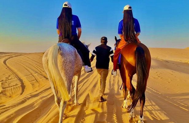 Desert Sunset Adventure with Camel Ride and Horse Riding