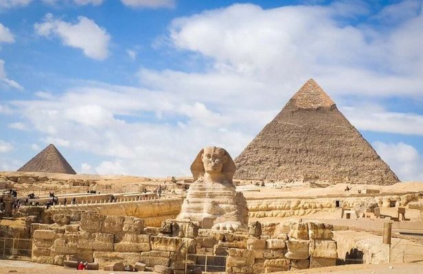 The Grand Egyptian Museum and Giza Pyramids