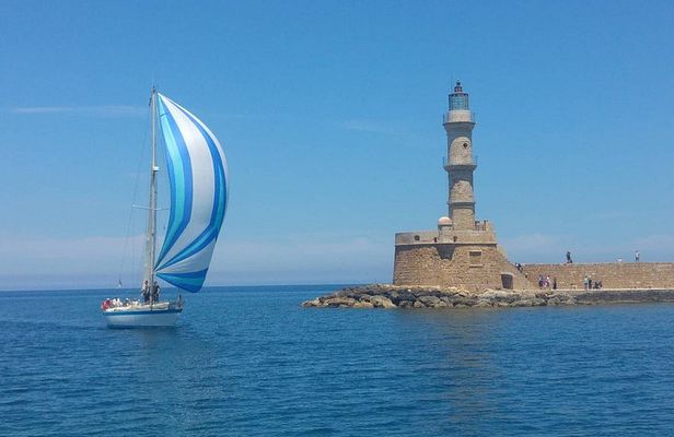 Sailing Adventure in Chania Bay Half Day Boat Tour