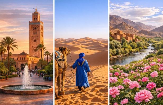 Marrakech to Fes Sahara Desert Tour & overnigyt Camp & Camel Trek