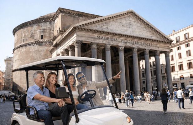 3 - Hour Private Golf Cart Tour of Rome with Pantheon Entry Tickets