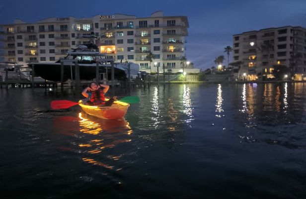 Glowing Clear Kayak Sunset Adventure in Destin Harbor