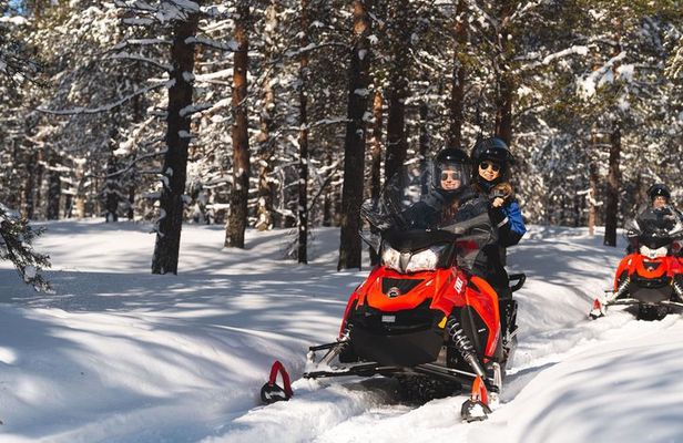 Arctic Circle Snowmobile Safari for Beginners in Rovaniemi