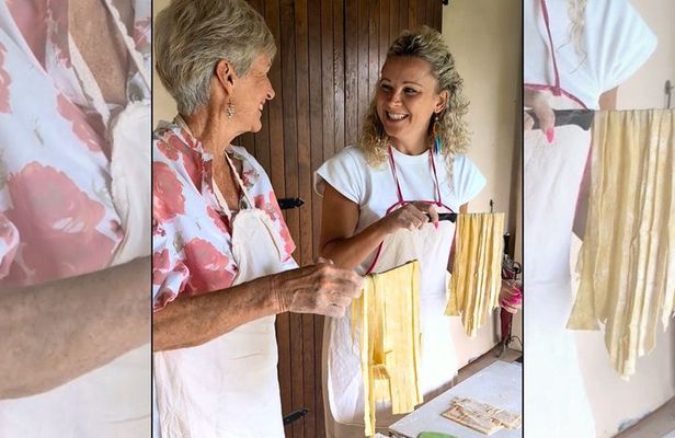 San Gimignano : Pasta Cooking Class with Wine & Panoramic Lunch