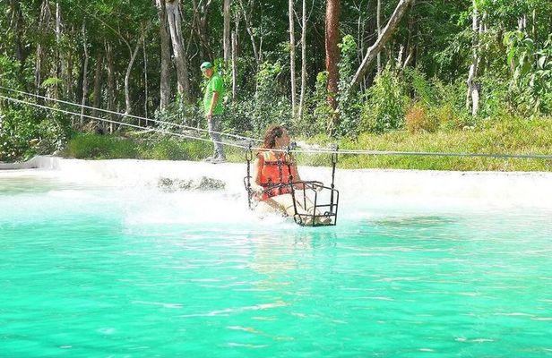 Tulum Jungle 1KM Zipline+ATV+Cenote+Water Zipline & Rappel
