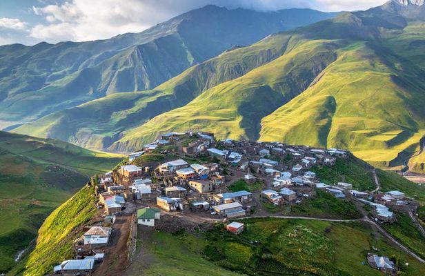 Baku to Khinaliq Village & Candy Cane Mountains Guided Day Trip