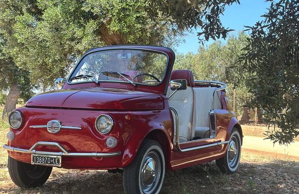 Tour of the Polignano Coast on board the Fiat 500 Spiaggina