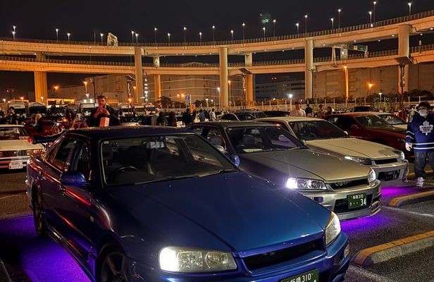 Tokyo: Private JDM R34 Skyline drive & Daikoku PA car meet