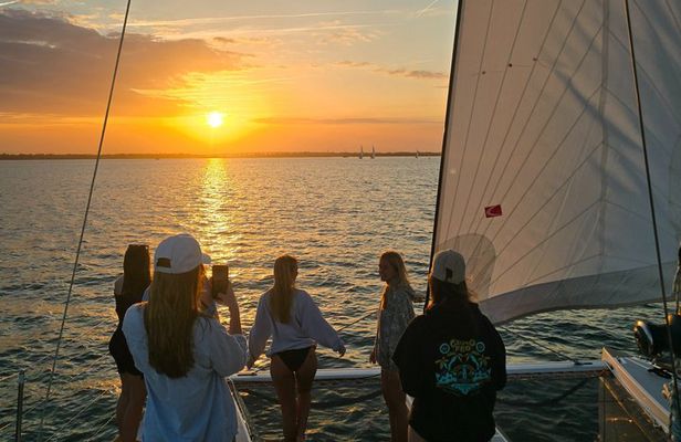 Luxury Sunset Sail on Serendipity Catamaran in Charleston