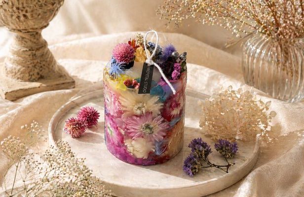 Floral Embossed Candle Workshop in London