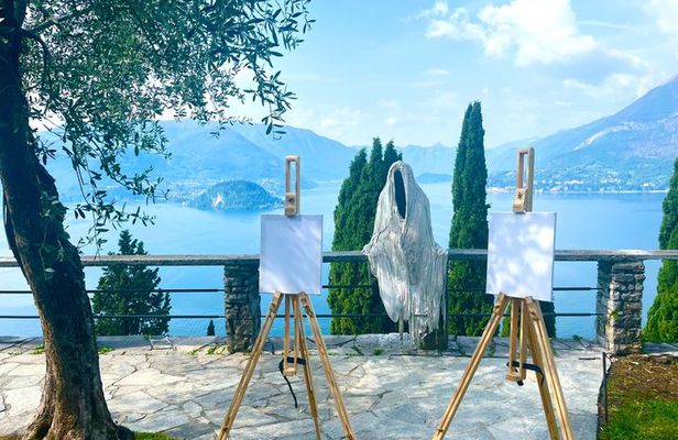 Outdoor painting at Vezio Varenna Castle