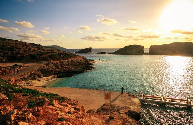 Sunset Comino Lagoons and Sea Caves Tour