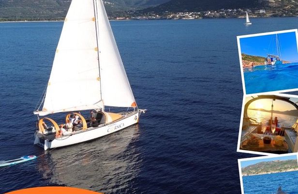 Sailing boat ride at sea