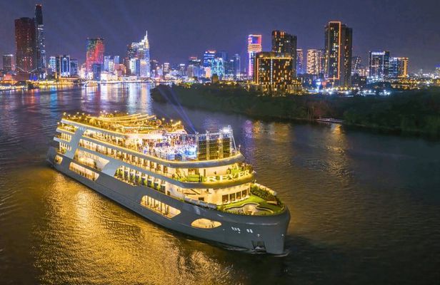 Rever Saigon Luxury Dinner Cruise with Hotel Pickup & Dinner