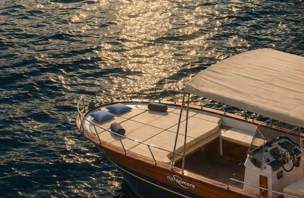 Aperitif on a boat at sunset in Palinuro