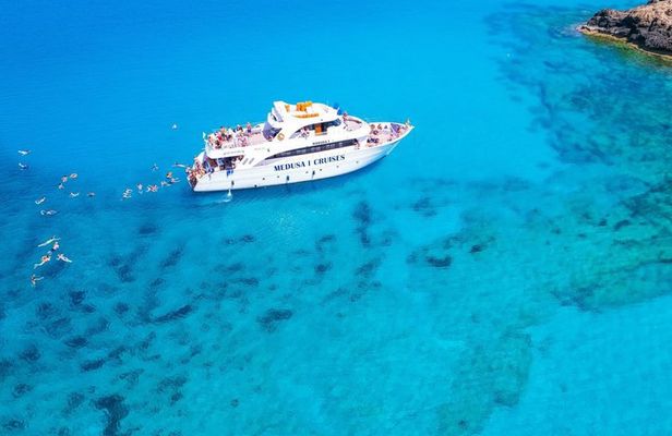 From Limassol: Agia Napa Blue Lagoon & Turtle Bay Boat Trip